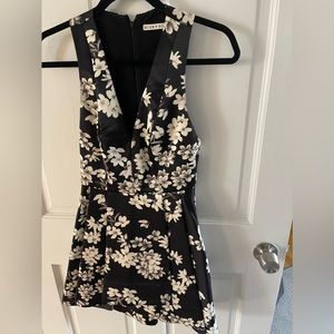 Alice + Olivia mini silk halter dress